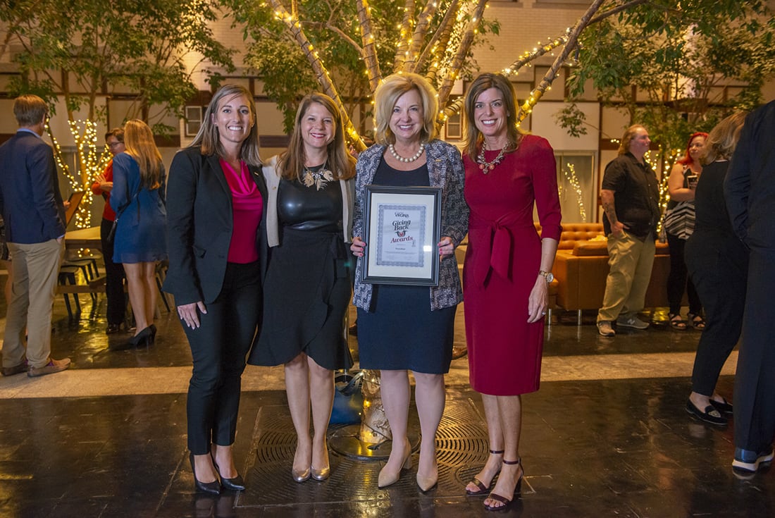 TowneBank employees at the Giving Back Awards ceremony.