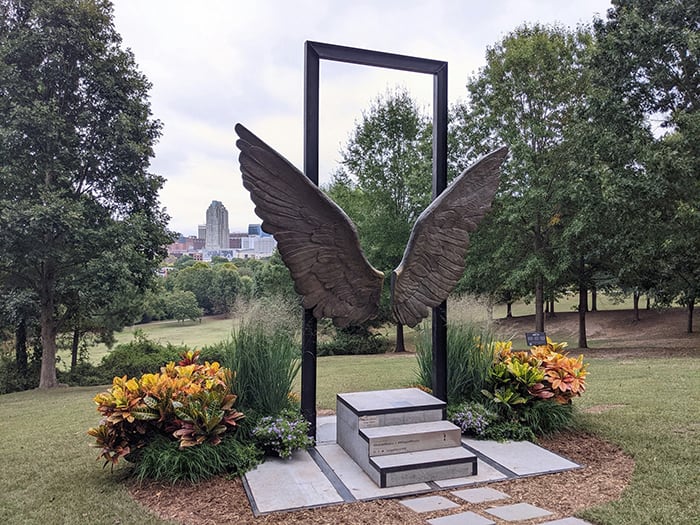 Wings in Raleigh, sculpture.