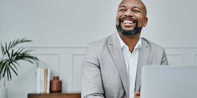 business banking on laptop