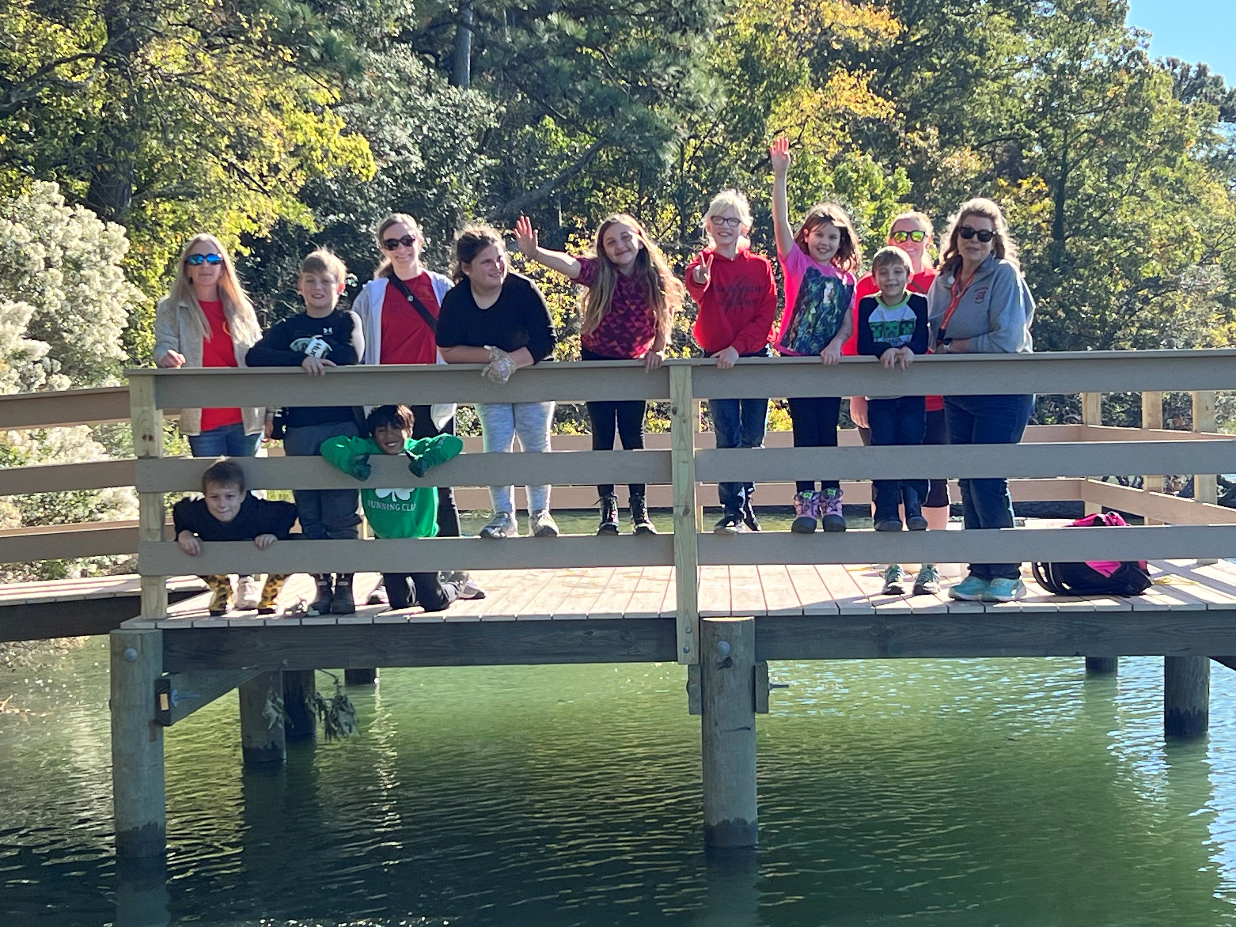 Image of kids on a bridge