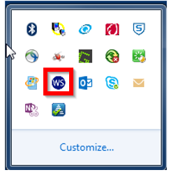 webscan in system tray
