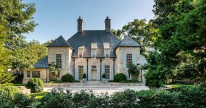 white cobblestone house