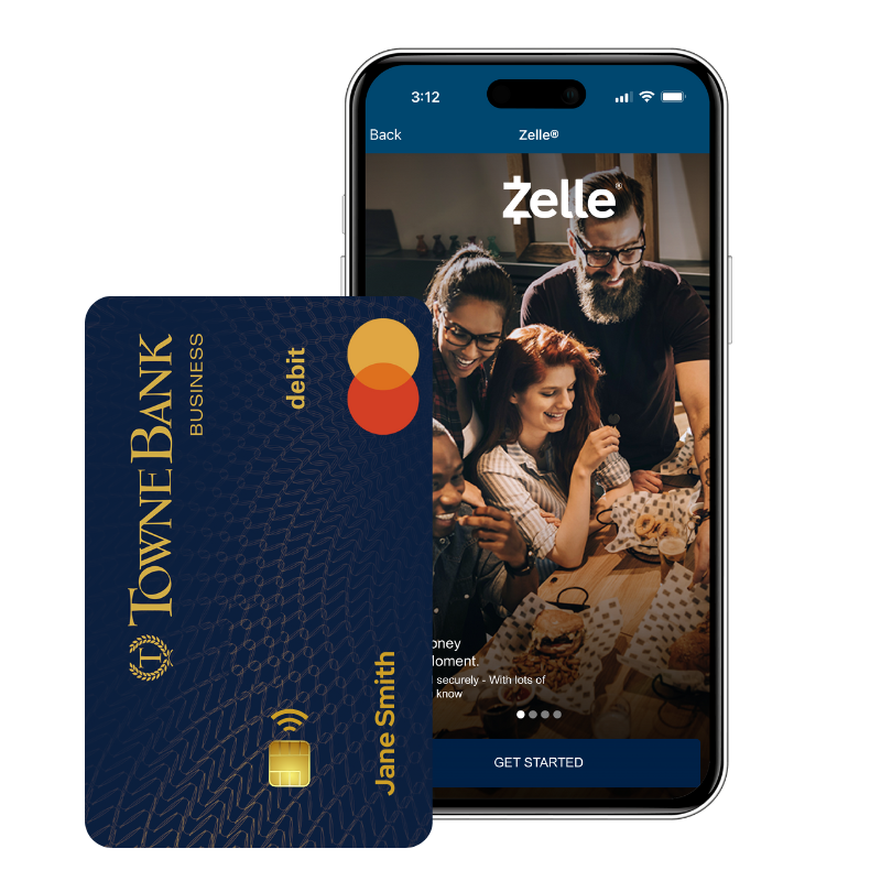 With Business Advantage Checking, enjoy perks like a debit card with chip security and Zelle® for Business