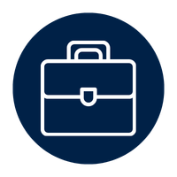 Business briefcase icon to symbolize that business owners can spend more time on their core business functions instead of payment or bill errands.