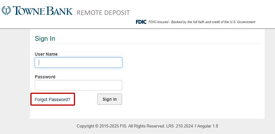 rdc forgot password link