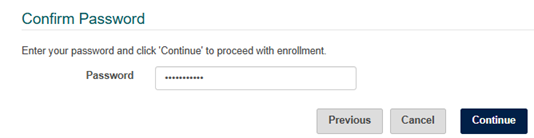 confirm password