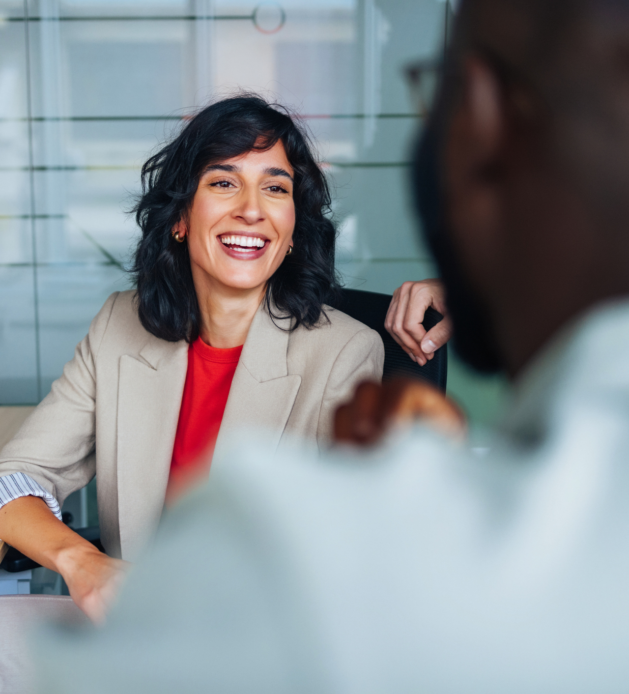 business woman during a meeting
