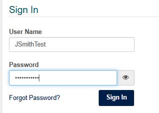 login credentials