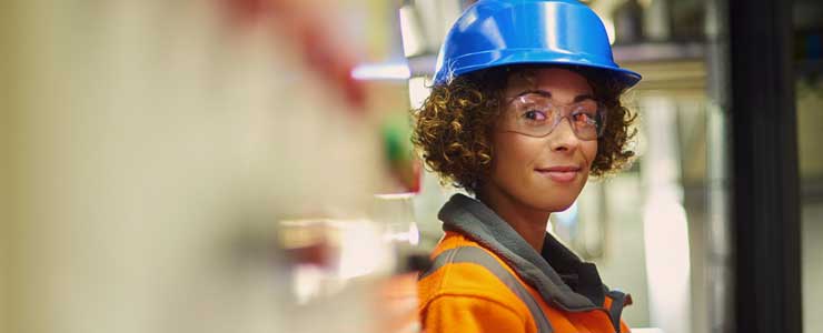 woman working construction