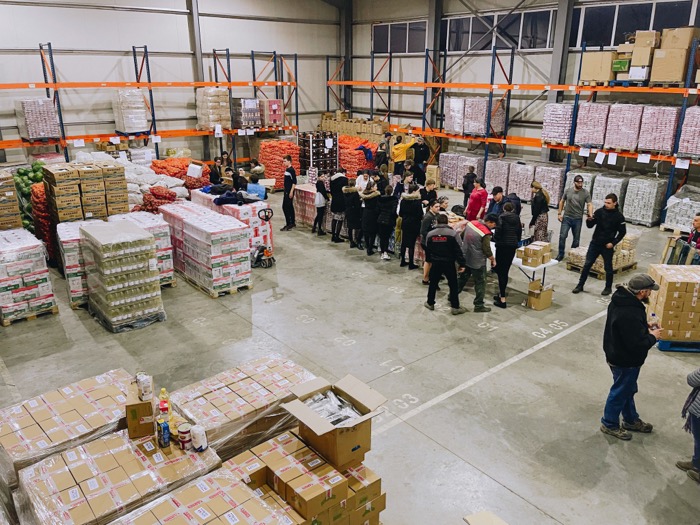 Interior photo of distribution warehouse